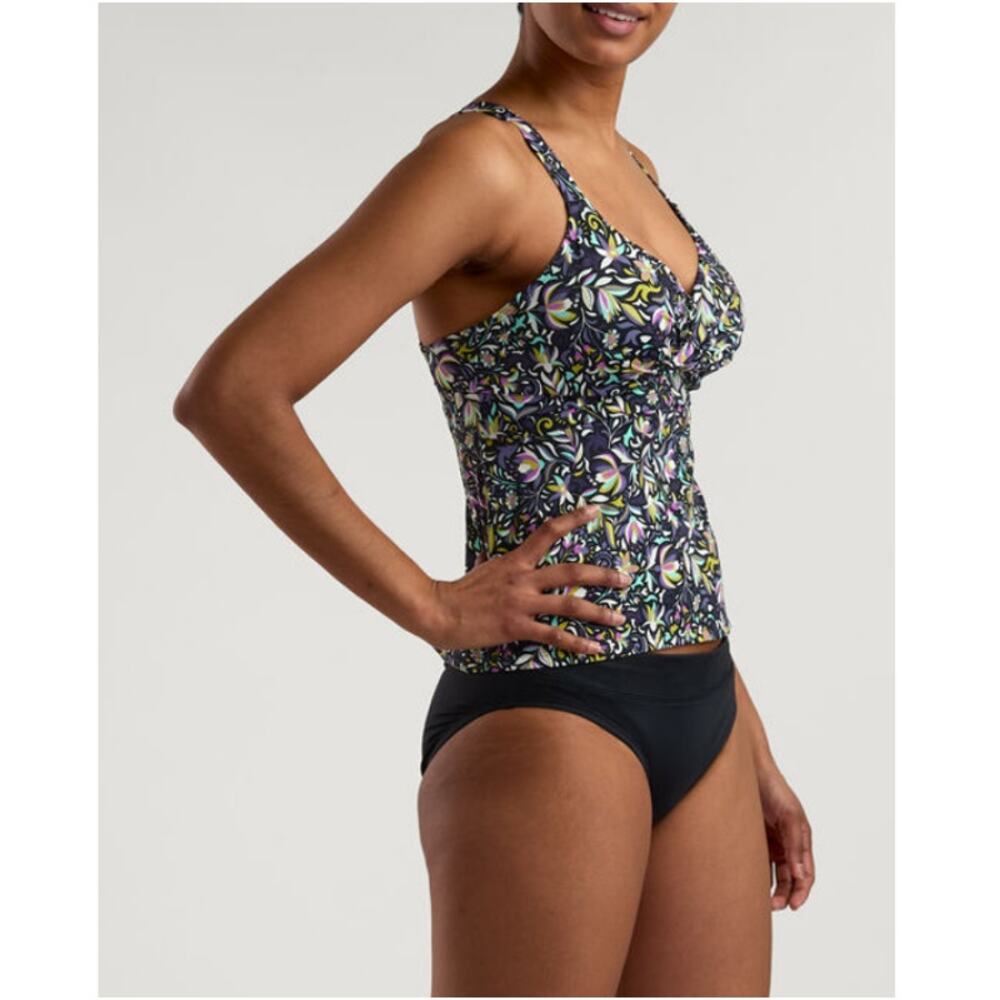 Title Nine Black Print Oaxaca Metis Tankini Top Size 36C - Picture 10 of 10